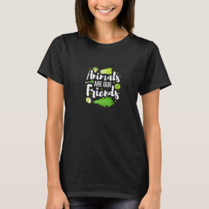 Animals Are Our Friends Eat Greens Go Vegan T-Shirt