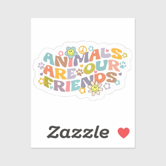 Animals are our Friends, Retro Vegan  (Sheet)