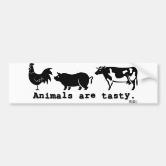 Animals are tasty bumper sticker