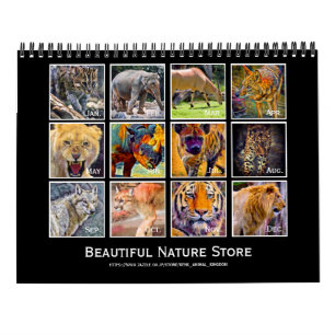 Animals Art Calendar (Type-B)