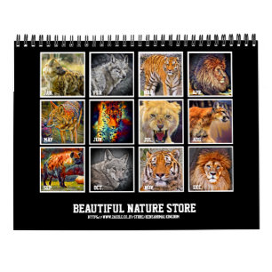 Animals Art Calendar (Type-D) カレンダー