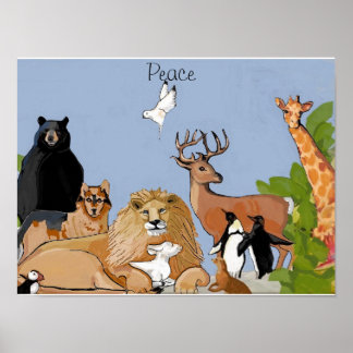 Animals at Peace Poster