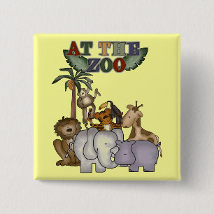 Animals at the Zoo Tshirts and Gifts 15 Cm Square Badge