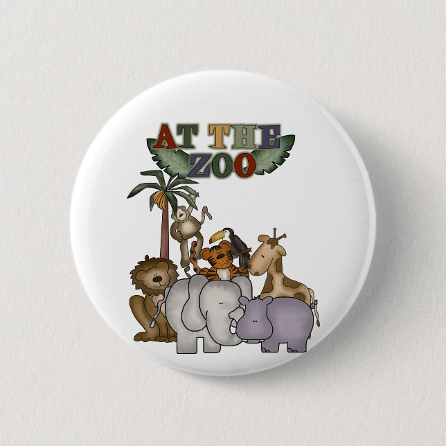 Animals at the Zoo Tshirts and Gifts 6 Cm Round Badge (Front)
