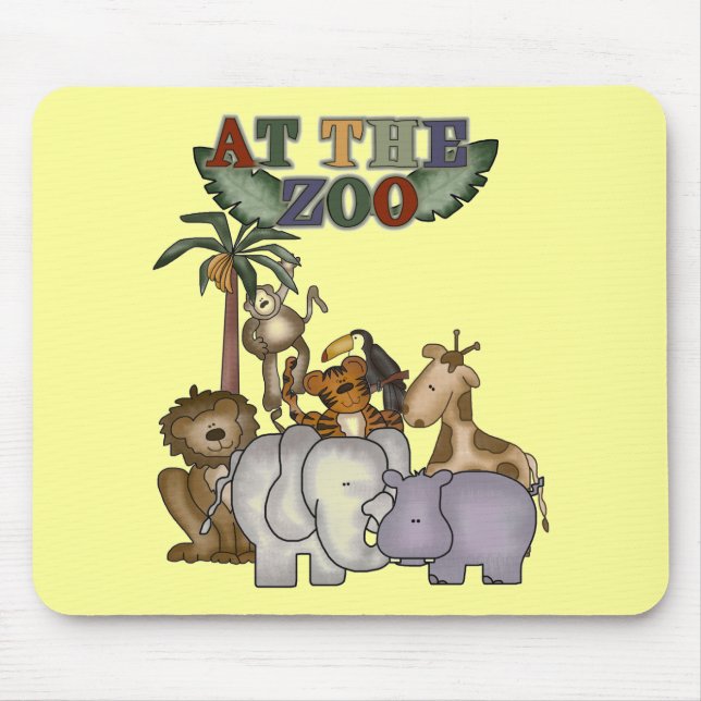 Animals at the Zoo Tshirts and Gifts Mouse Mat (Front)