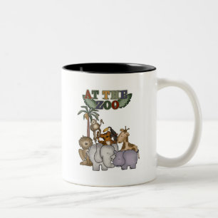 Animals at the Zoo Tshirts and Gifts Two-Tone Coffee Mug