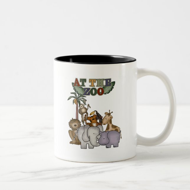Animals at the Zoo Tshirts and Gifts Two-Tone Coffee Mug (Right)