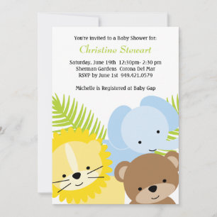 Animals Baby Shower Invitation