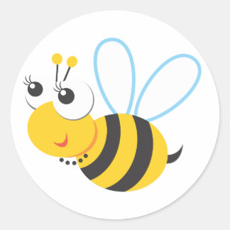 Animals - Bee Classic Round Sticker