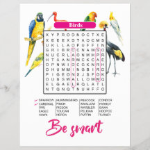 Animals & Birds Word Search | Fun Educational