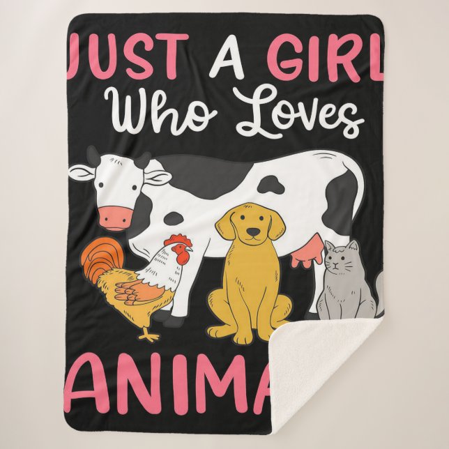 Animals Cow Chicken Dog |Cow lover blanket gift (Front)