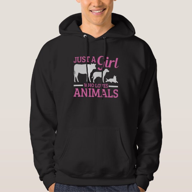 Animals Cow Dog Cat Hoodie (Front)