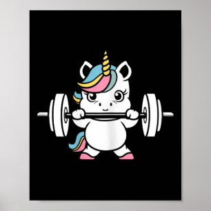 Animals Fitness Bodybuilding Unicorn Poster