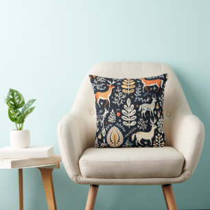 Animals Folk Pattern Cushion