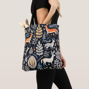 Animals Folk Pattern Tote Bag