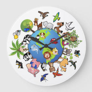 Animals for World Peace - Round Clock