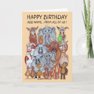Animals from all of us card