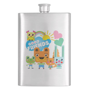 Animals Good Friends Hip Flask