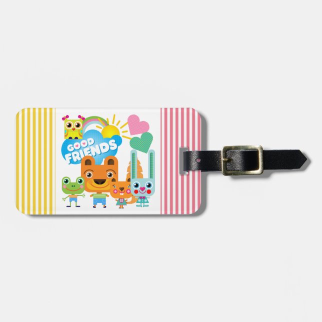Animals Good Friends Luggage Tag (Front Horizontal)