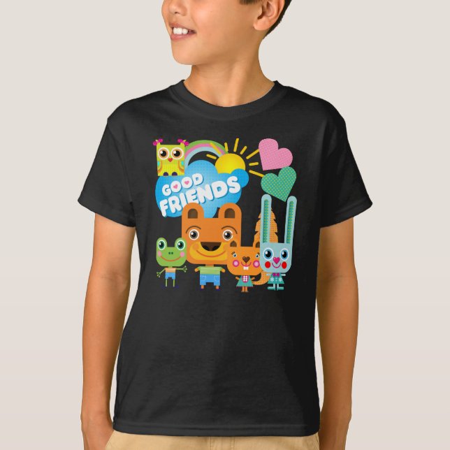 Animals Good Friends T-Shirt (Front)