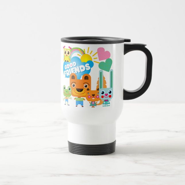 Animals Good Friends Travel Mug (Right)