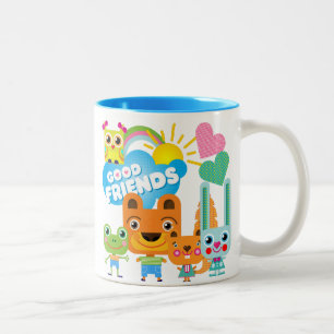 Animals Good Friends Two-Tone Coffee Mug
