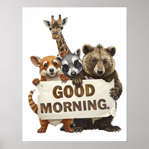 Animals, Good Morning, Poster