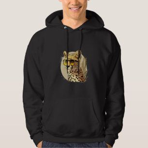 Animals Graphic  Cheetah Wearing Sunglasses Hoodie