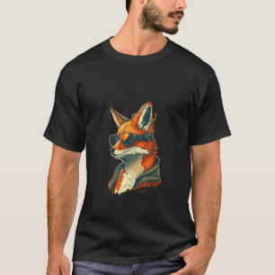 Animals Graphic Fox Wearing Sunglasses 5 T-Shirt