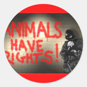 Animals Have Rights! Classic Round Sticker