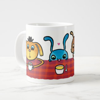 Animals have tea, icecream, soup m.m. Jumbo Mugg Large Coffee Mug