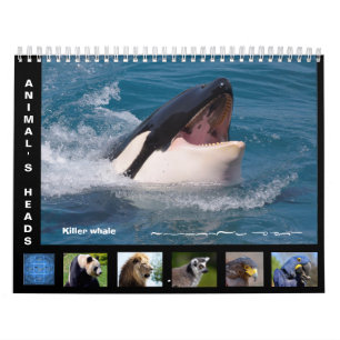 Animal's heads 12 month calendar