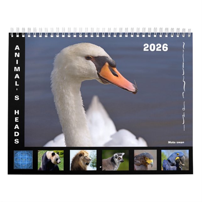 Animal's heads 12 month calendar (Cover)