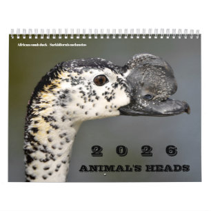 Animal's heads calendar