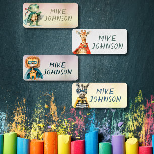 Animals Heroes waterproof kids name clothing