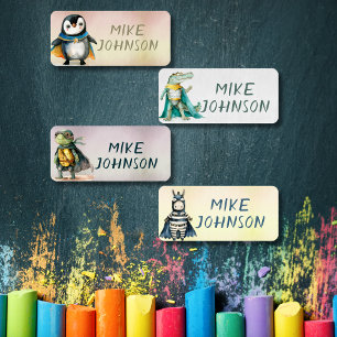 Animals Heroes waterproof kids name clothing