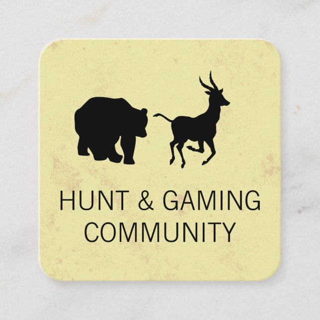 Animals / Hunting Community Square Business Card (Front)