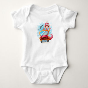 Animals in a car No 4 Baby Bodysuit