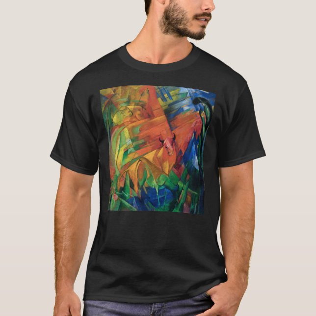 Animals In A Landscape (1914) By Franz Marc   T-Shirt (Front)