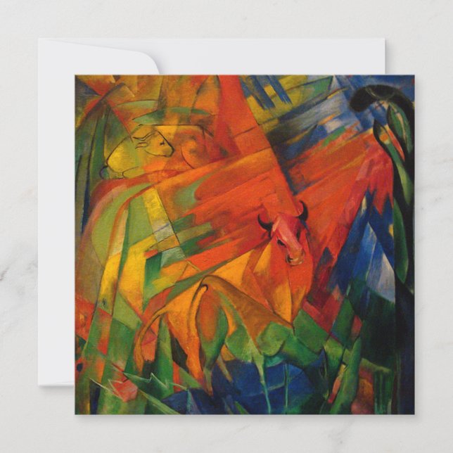 Animals in a Landscape by Franz Marc Invitation (Front)