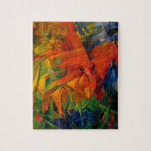 Animals in a Landscape by Franz Marc Jigsaw Puzzle