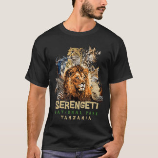 Animals in African Serengeti National Park Safaria T-Shirt
