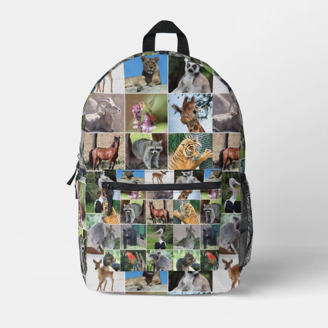 Animals in Nature Wildlife Boys Backpack (Front)