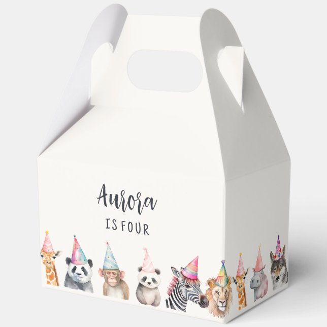 Animals in Party Hats Themed Party Boxes (Front)