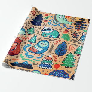 ANIMALS IN THE FOREST CHRISTMAS Wrapping Paper
