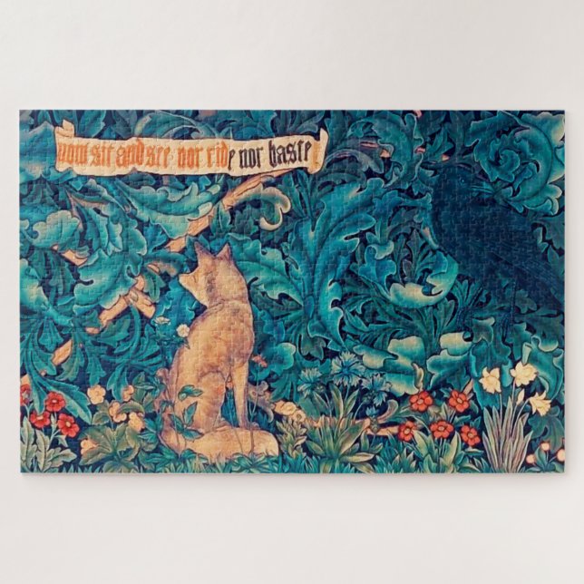 Animals in The Forest, William Morris Jigsaw Puzzl Jigsaw Puzzle (Horizontal)
