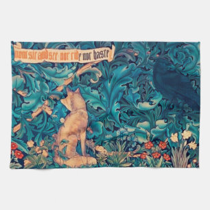 Animals in The Forest, William Morris Kitchen Towe Tea Towel