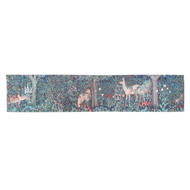 Animals in The Forest, William Morris Short Table Runner (Horizontal)