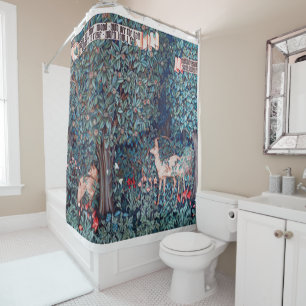 Animals in The Forest, William Morris Shower Curtain