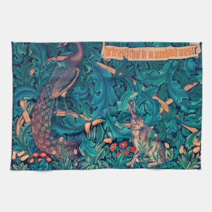 Animals in The Forest, William Morris Tea Towel